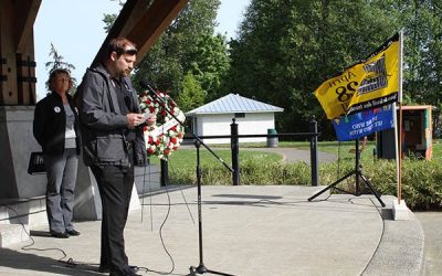 Day of Mourning ceremony at Simm’s Park