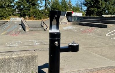 New drinking fountain and bottle fill station at Valley View