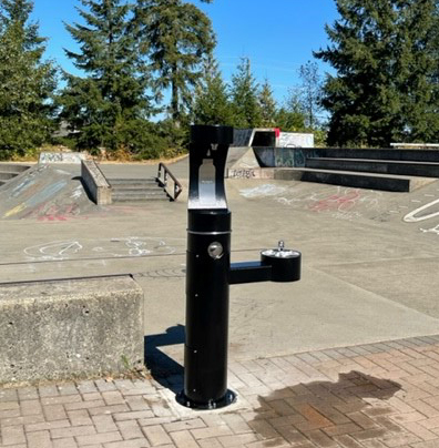New drinking fountain and bottle fill station at Valley View